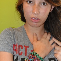 Recycled Magazine Beaded Bracelet