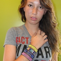 Recycled Magazine Beaded Cuff
