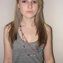 Recycled Magazine Strip Necklace