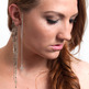 Cinkensta Silver Chain Cross Ear Cuff Wrap Metal Long Earring  :  filigree long earrings ear cuff