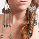 Cinkensta Long Chandelier Earrings with Chains and Stone 