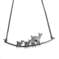 Figs and Ginger family necklace- 2 children