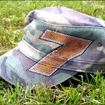 Orange #7-Dist.Military Hat