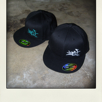 Lazy - Flexfit210 - Teal on Black Hat
