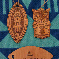 Wooden Tiki Otter or Cat